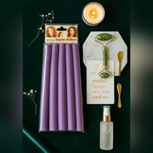 Hair Rollers Soft Flexible Purple Curling New